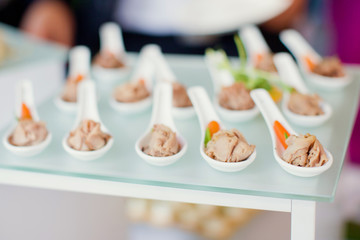decorated catering banquet table