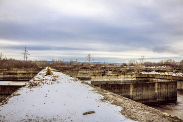  Abandoned, unused object Sewage treatment plant