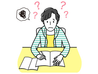 勉強がわからない男子