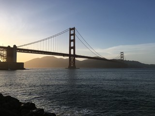 Fototapeta na wymiar Golden Gate Bridge at sunset.