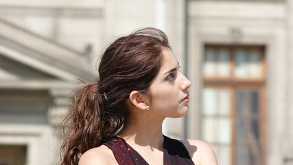 An Unemotional Attractive Female