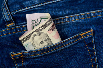 Dollars in pocket