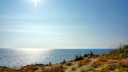 Sunlight over sea.