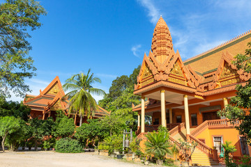 Naklejka premium buildings of Wat Bo Temple, Siem Reap, Cambodia, Asia