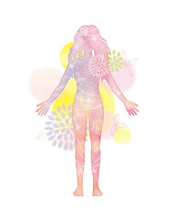 女性のシルエット