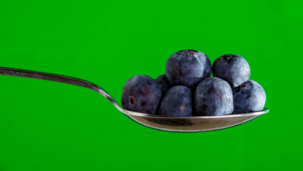 Blueberries on a Spoon
