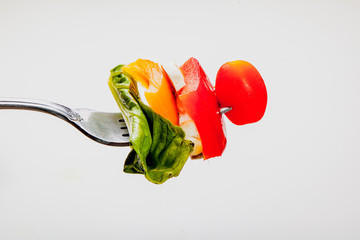 Salad on a fork