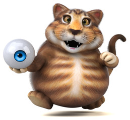 Fun cat - 3D Illustration