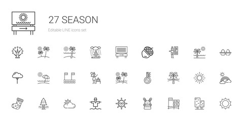 season icons set