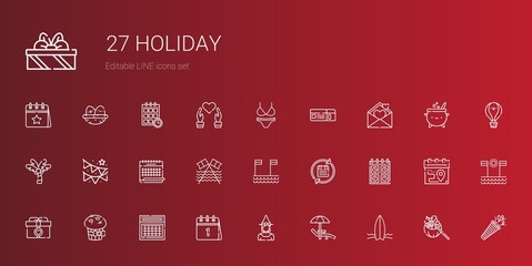 holiday icons set