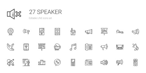 Fototapeta na wymiar speaker icons set