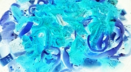 Fried meat with vegetables. In the negative.