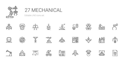 Obraz na płótnie Canvas mechanical icons set
