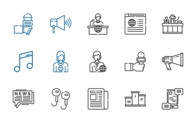 microphone icons set