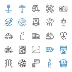transport icons set