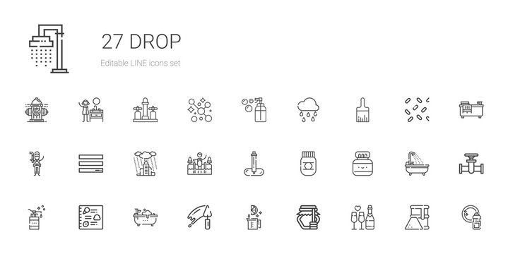 drop icons set