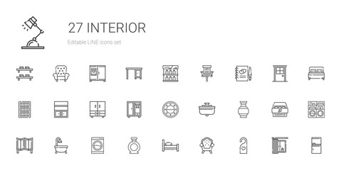 interior icons set