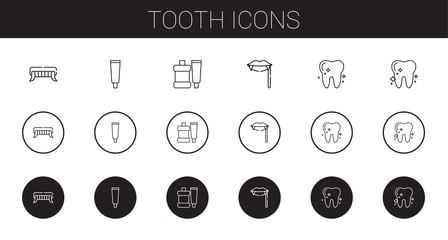 tooth icons set