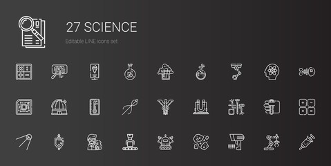 science icons set