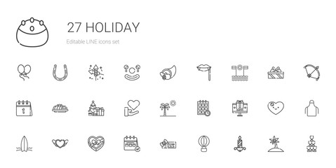 holiday icons set