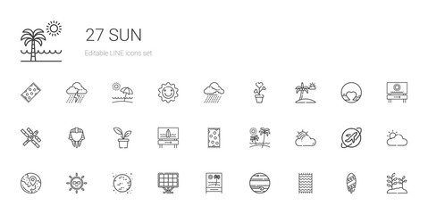 sun icons set