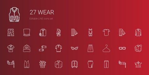 wear icons set