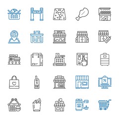 supermarket icons set