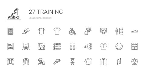 training icons set