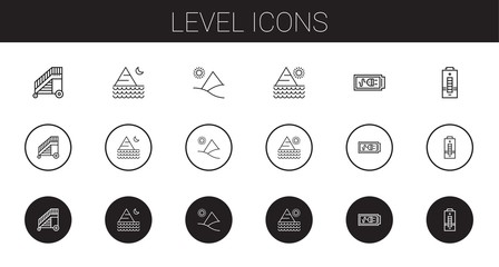 level icons set
