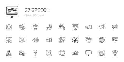 speech icons set