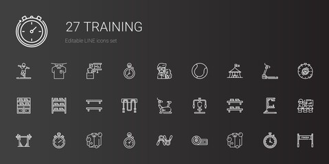 training icons set