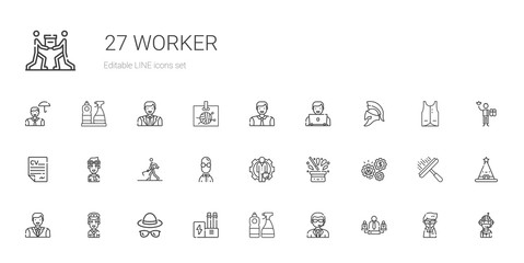 Obraz na płótnie Canvas worker icons set