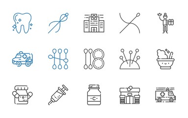 clinic icons set