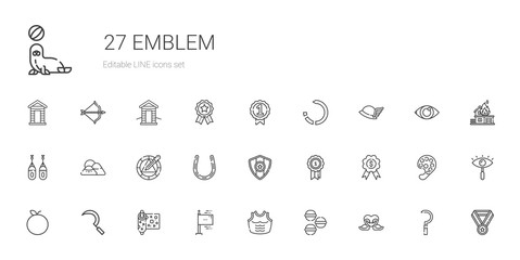 emblem icons set