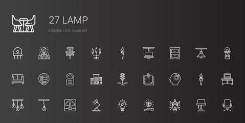 lamp icons set