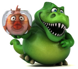 Fun trex - 3D Illustration © Julien Tromeur