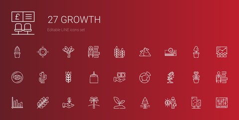 growth icons set