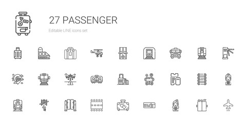 passenger icons set