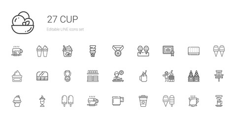 cup icons set