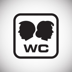 Restroom icon on white background for graphic and web design, Modern simple vector sign. Internet concept. Trendy symbol for website design web button or mobile app