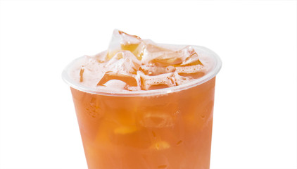 Lemon tea white background
