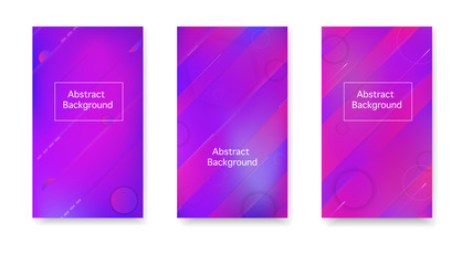 Gradient, neon, lines, forms. Vector. Color geometric gradient, futuristic background. Modern cover in a minimalist style.