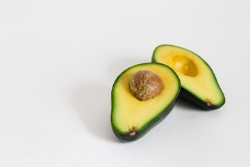 Avocado  on white background