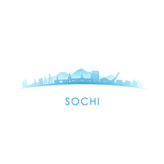 Sochi skyline silhouette. Vector design colorful illustration.
