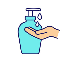 Hand soap color icon