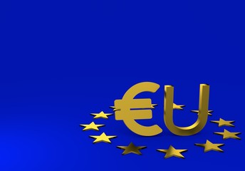 EURO SIGN, 3D ILLUSTRATION