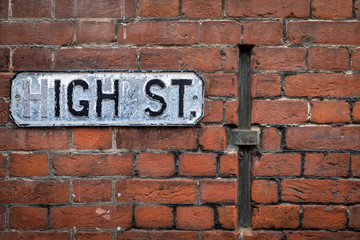 High steet sign canterbury