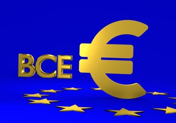 Fototapeta premium EURO SIGN, 3D ILLUSTRATION