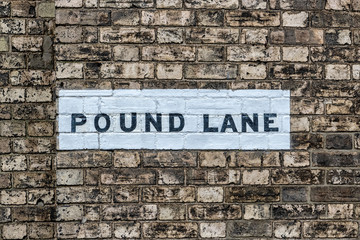 Canterbury Pound lane street sign