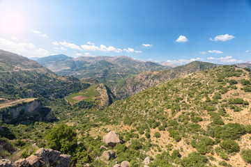 Beautiful mountain scenery of Greece. Peloponnese.